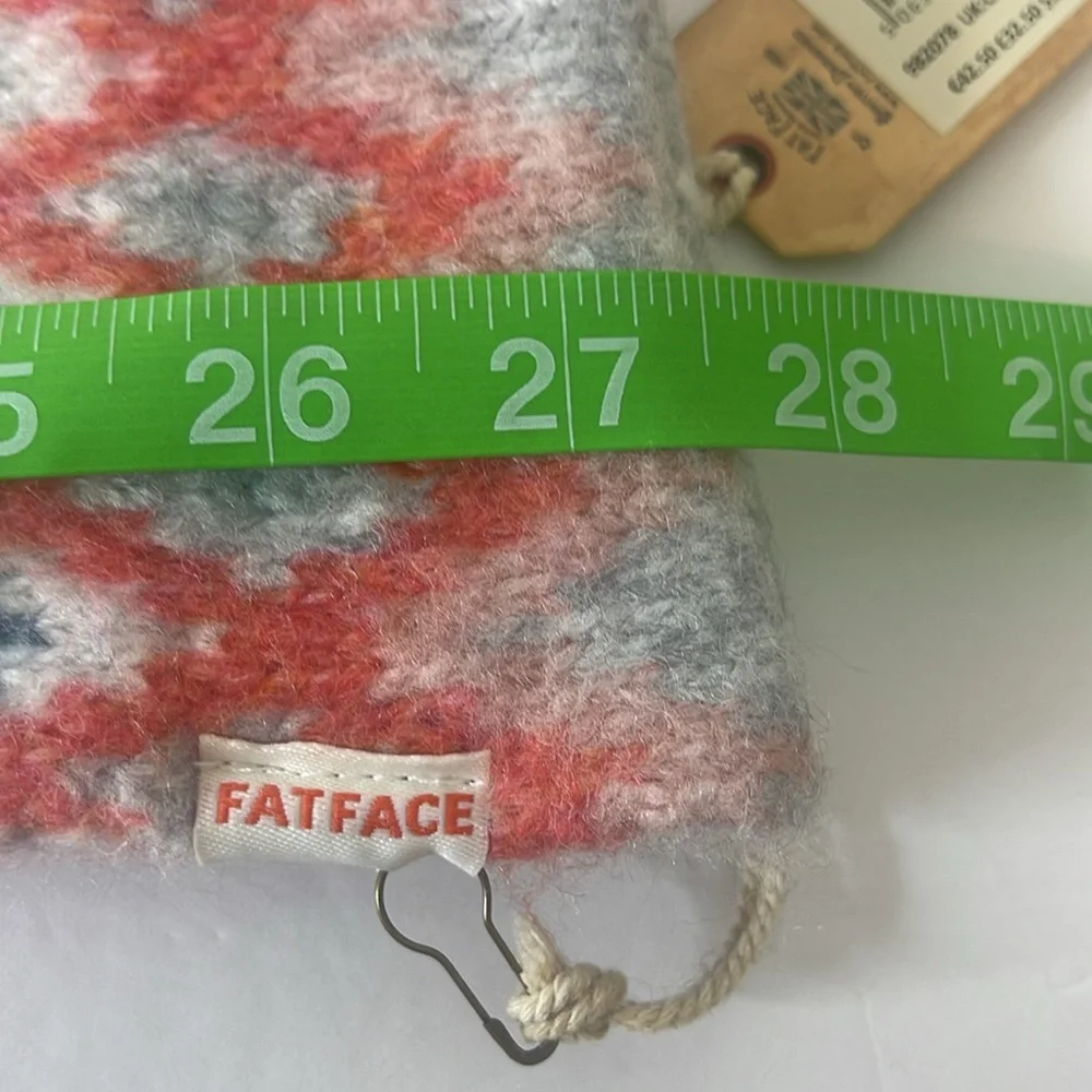 FatFace Frankie Fairisle Snood Grey Marl